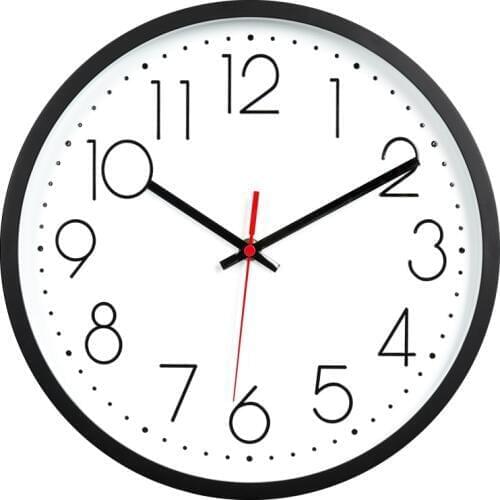 Nordic Mute Wall Clock Creative Fashion Living Room Stereo Digital Scale Clock Plastic Watch Wholesale 12-Inch 30 Cm