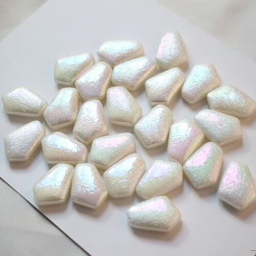 Newest 50pcs/lot Colored imitation shell irregular shape acrylic beads diy jewelry earring/garment/necklace pendant accessory