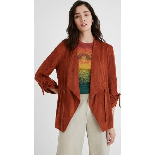 NEW Open blazer leather effect coat