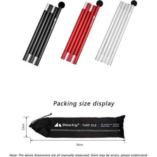 Outdoor Mountain Aluminum Alloy Safety Bar Beach Tent Support Band Camping Accessories Top Returning Door Rod