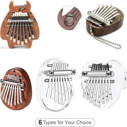 8 Keys Kalimba Mini Kalimba Portable Thumb Piano Transparent Thumb Piano Fit for Kids Adults Beginners Profesisonals