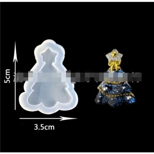 1 piece Transparent DIY Silicon Christmas tree snowman Mold Mould Jewelry Making Tools epoxy resin molds for jewelry
