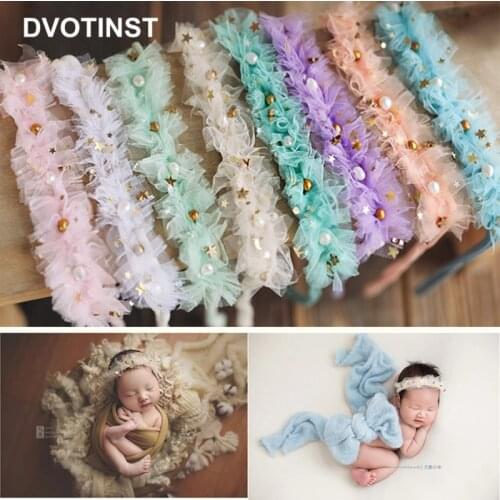 Dvotinst Newborn Baby Photography Props Handmade Blingbling Stars Headband Headdress Fotografia Studio Shoots Photo Props