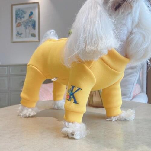 Luxury Dog Clothes For Dogs Winter Maltese Chiuahua Small Large Size Jumpsuit Poodle Pijama Pet Bichon Warm Sleepwear Overalls