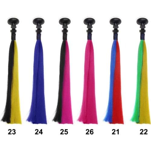 Motorcycle Bike Gradient Ramp Helmet Sucker Removable Braid Pigtail Ponytail Straight Hair Mix Color Dirt Bike Ski Street