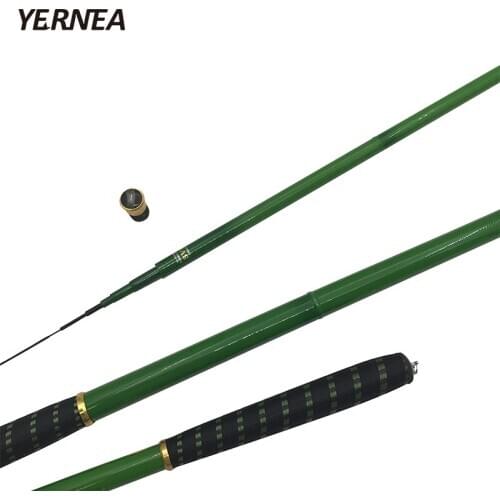 Carbon Fiber Fishing Pole Ultra-light Carp Rod Set Green Telescopic Fishing Rod 3.6M 4.5M 5.4M 6.3M 7.2M Rod Fishing Spinning