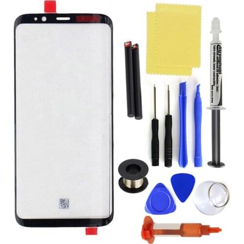 Outer Front Glass Lens Touch Screen Cover Replacement Repair Tool Kit for Samsung Galaxy S8 S8+ S9 S9+ S10 S20 S21 Plus