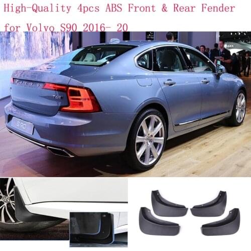High-Quality 4pcs ABS Front & Rear Fender for Volvo S90 2016- 20 Car Mud Flaps Splash Guard Mudguard Mudflaps Accessories