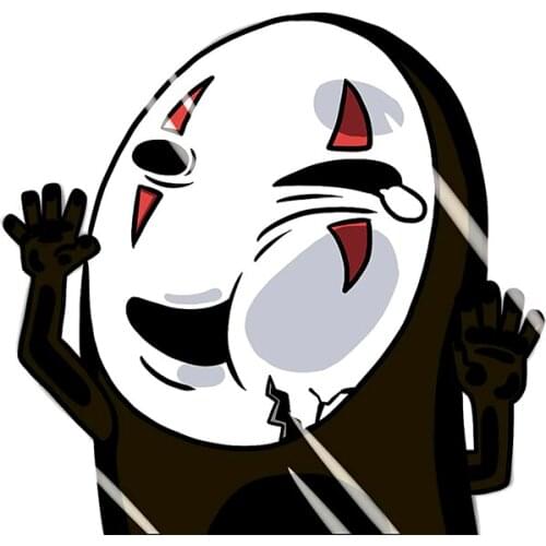 Three Ratels C471 Funny car stickers The faceless being Crushed window sticker