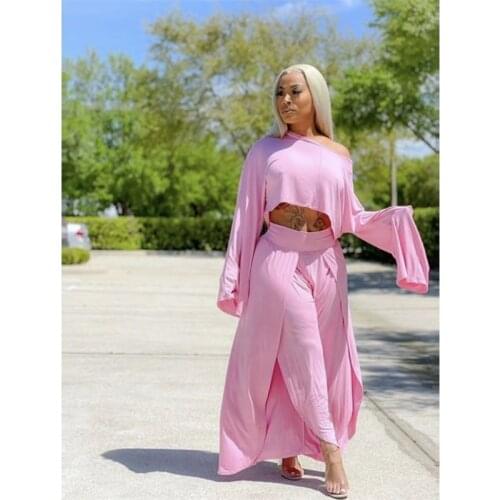 HOUSEOFSD Summer 2021 Trending Plus Size Casual Dress Long Sleeve Pure Colour Beach Wear Two Piece Women Dresses