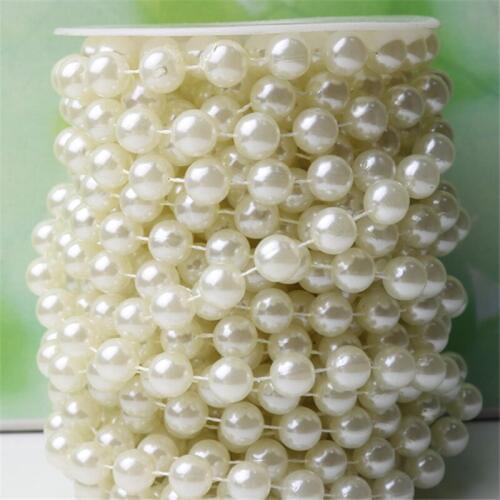 18m Artificial Pearls Beads Chain 8mm Pearl Beads Necklace Accessories DIY Beaded Accessories