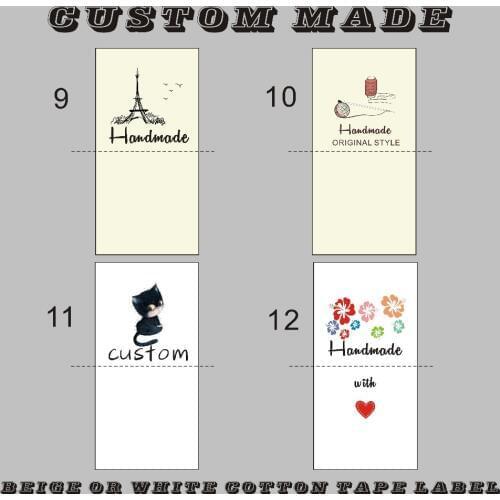 3.5cm/4CM width raw/off white cotton Sewing Labels, children Clothing/Name Tags, Handmade labels/print color logo cotton label
