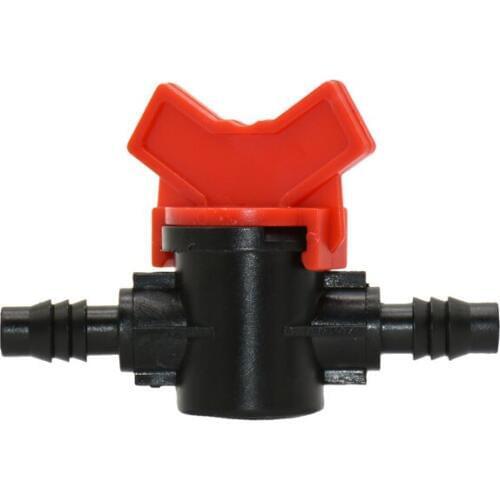 3/8" Garden tap 8/11 hose irrigation water valve Mini Valve 2 way tap waterstop connectors barb Drip adapter 1pcs