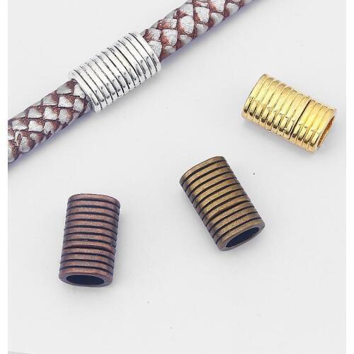 3sets Four Color Carved Thread Strong Magnetic Clasp fit 10*6mm Licorice Leather Bracelet Necklace Jewelry Making Accessories