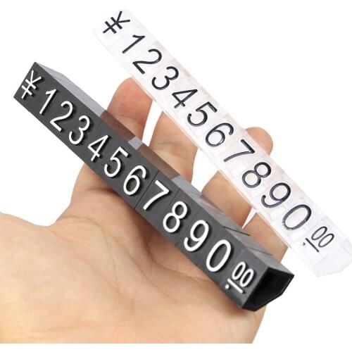50pcs Plastic Large Combined RMB Number Digit Cubes Stick Clothes Phone Jewelry Showcase Shelf Top Price Sign Label Tag Stand