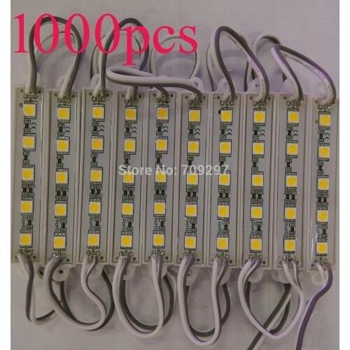 FREE DHL/FEDEX 1000pcs/lot,white/warm white/red/green/blue DC12V IP65 waterproof 5050 SMD 5 LED LED Module 9016883
