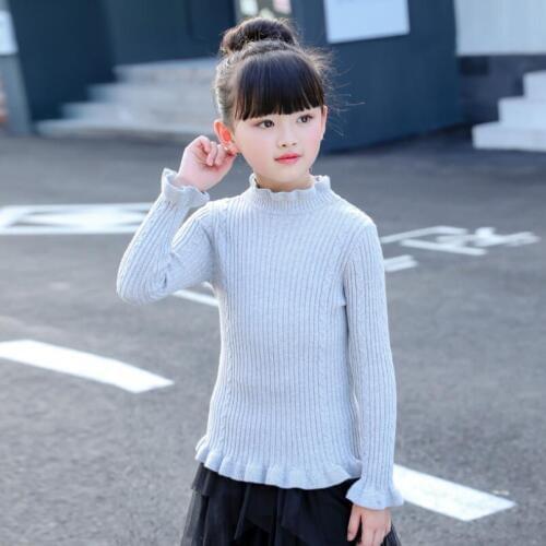 Childrens Clothing Autumn Winter Kids Pullover Sweaters Long Sleeve Baby Toddler Girls Sweater Knitted Turtleneck Tops JW4989A