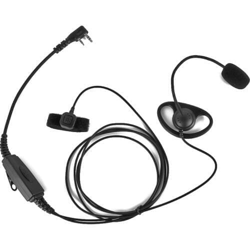 Earhook Tactical Headset Finger Dual PTT Mic Speaker for Kenwood Baofeng UV-5R UV-5RE Plus UV-B5 BF-F8HP Ham Radio Moto Bike