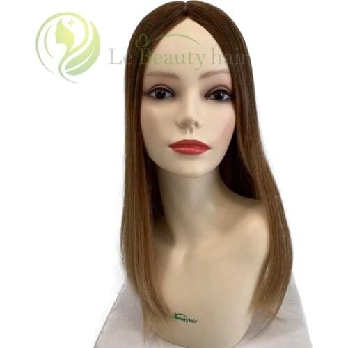 Le Beauty Hair Silk Base Toppers Jewish Wigs Kosher Wig Toppers European Virgin Hair Clips In Topper With Combs