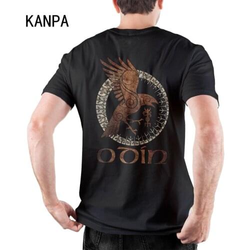 ODIN Eagle Mens Graphic Cotton T Shirts Short Sleeve Basic T-shirts Summer Harajuku Men Street Hip-Hop Top Tees 2021 Latest