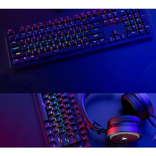Game mechanical keyboard Green axis black axis tea axis red axis mixed color RGB backlight wired luminous chicken LOL esports sp