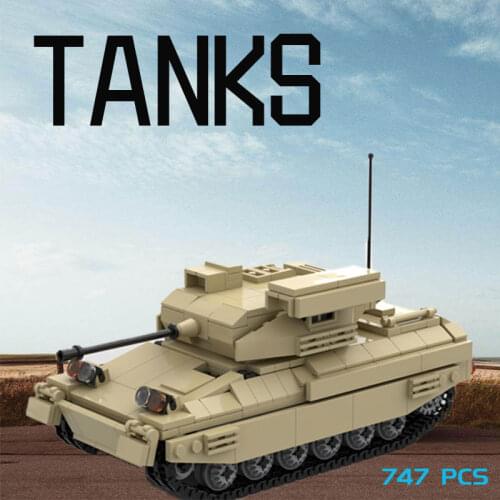 MOC Building Block Maker Military Series Tank Chariots Assembly Model Children Toy Creative DIY Build Bricks Birthday Gifts