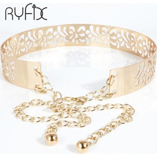 2021 hot sale women luxury chain belts wild fashion waistbelts dress accessories female metal wide belts girdle BL52