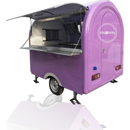 Mobile Food Trailer Vending kiosk Hot Sale Coffee Hot Dog Bubble Tea Food Cart Sliding Window with Sunshade