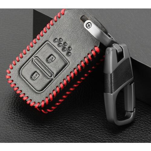 Fashion Keychain Leather Car Key Cover Case For Honda Vezel city civic Jazz BRV BR-V HRV Fit Remote Key Jacket Car-stying
