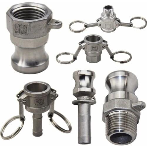Stainless Steel Homebrew Camlock Fitting Adapter 1/2" MPT FPT Barb Camlock Quick Disconnect For Hose Pumps Fittings