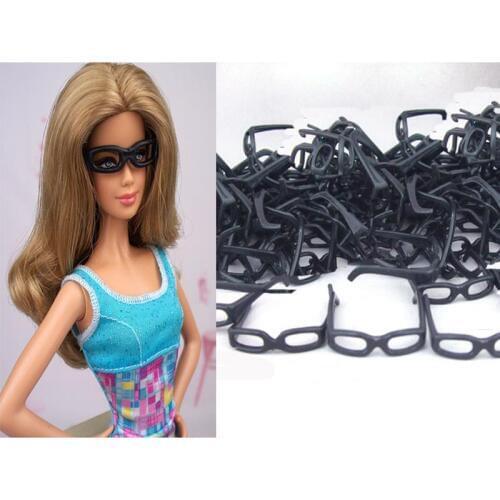 10pcs/set Mini Plastic Lensless Glasses For 1/6 Girl Doll & Boyfriend Ken Dolls Toy Glasses For Barbie Doll House Xmas Gift Toy