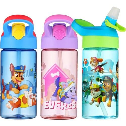 Genuine Paw patrol Tritan pure bottle kids Cartoon sucker cup 500ml with handle Portable sports water cup kids toy gift 1pc