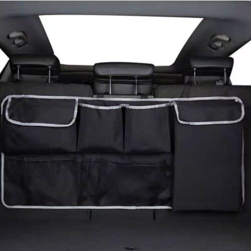 Car Rear Seat Back Storage Bag Foldable Multi-Use Box Car Trunk Organizer Net Auto Stowing Tidying Auto Interior Accessories