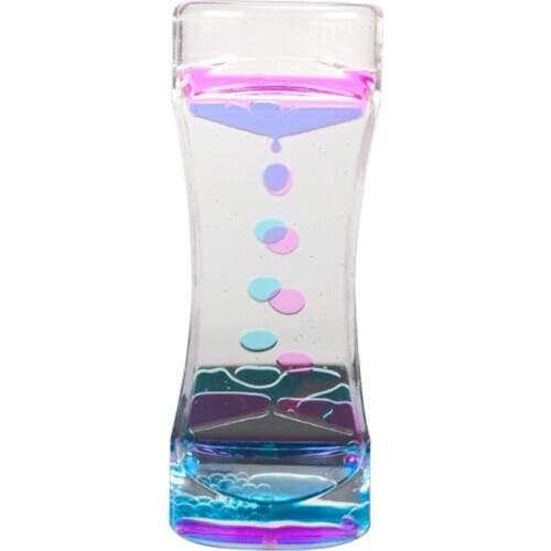 Drip Oil Hourglass Liquid Motion Bubble Timer Kids Toy Home Office Desk Decor Adult Decompression Office Home Ornament