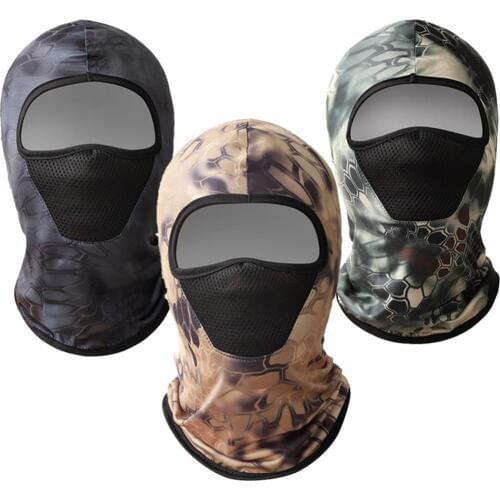 Sunscreen Cycling Balaclava Full Face Mask Snowboard Sport Cover Hunting Camouflage Hood Outdoor Camo Ice silk Military Hat Cap
