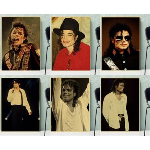 Michael Jackson Vintage Poster Wall Art Retro Canvas Painting American Pop Singer Picture Living Room Bedroom Poster Decor