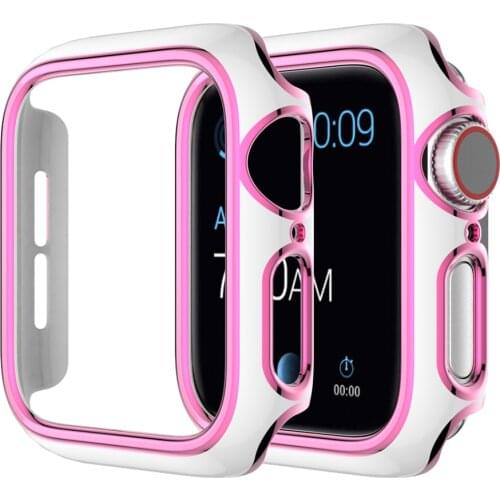 PC Full Coverage Cover Protective Case for Apple Watch Case 44mm 40mm 42mm 38mm Screen Protector Edge iWatch Series SE 6 5 4 3