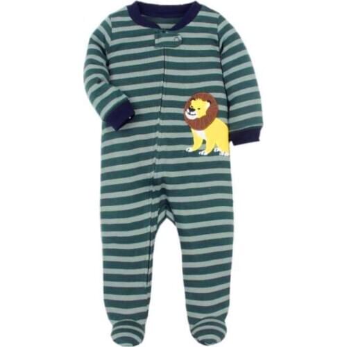 2020 Winter Baby Girl Boy Rompers Infant Newborn long sleeve footies Newborn Boys sleep pajamas 0-12 m Baby Cartoon Clothes