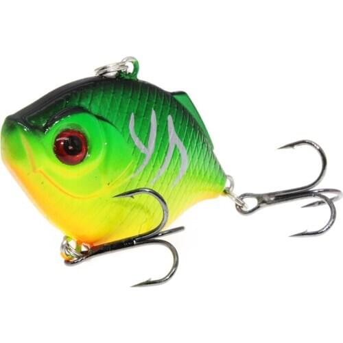 1pcs 4cm 8.7g Hard VIB Lures Fishing Minnow Bait Treble Hooks Sinking Crankbait Wobblers Fishing Tackle 3DEyes