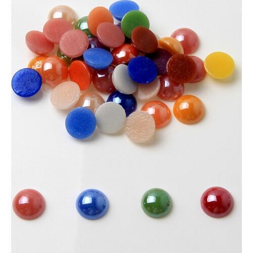 2-12mm Natural Stone Beads Domes Half Flat Back Cabochon Round Beads For Jewelry Making Diy Accessories