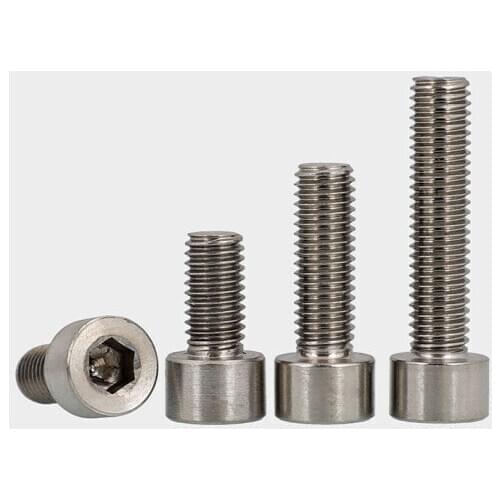 2pcs M10 titanium screw bolt cap head screws hex socket slot cup bolts pure Ti hexagon groove thread nail 10mm-80mm length size