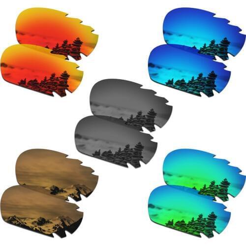 SmartVLT 5 Pairs Polarized Sunglasses Replacement Lenses for Oakley Jawbone Vented - 5 Colors
