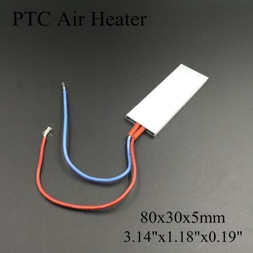 5 pieces/lot) 12V/24V/110V/220V 80x30x5mm PTC Thermostat Aluminum Heating Element Ceramic Air Heater Plate Chips Incubator