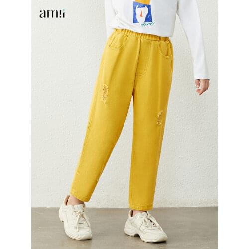 Рваные джинсы для девочек Amii China At AliExpress