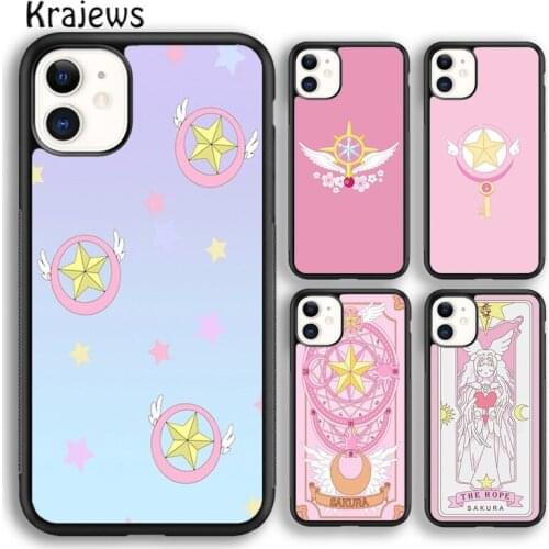 Krajews Card Captor Sakura Phone Case Cover For iPhone 5s SE 6s 7 8 plus X XS XR 11 12 pro max Samsung Galaxy S8 S9 S10 Plus