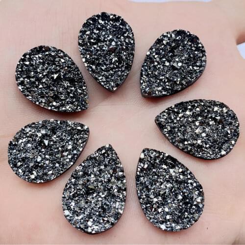 DIY 75pcs 18*25mmmm AB Natural ore Style Flat back Resin Cabochons For Bracelet Earrings accessories -A611*5