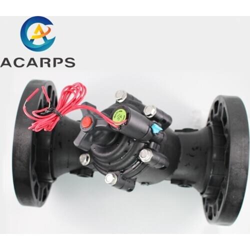 DN100 4inch 24vdc 220vac 24vac Irrigation Garden Flow Control Valve for Irrigation Nylon Material 10bar Flange Connection