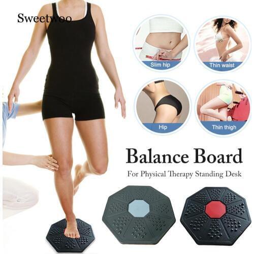Fitness Wobble Balance Board 360 Degree Rotation Yoga Massage Disc Plates Board Gym Waist Twisting Sports Exerciser Equipment