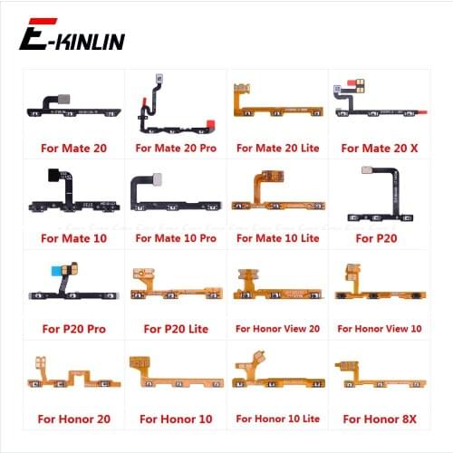 Power ON OFF Mute Switch Control Key Volume Button Flex Cable For HuaWei Honor View 10 Mate 20 X P20 Pro Lite 8X Parts