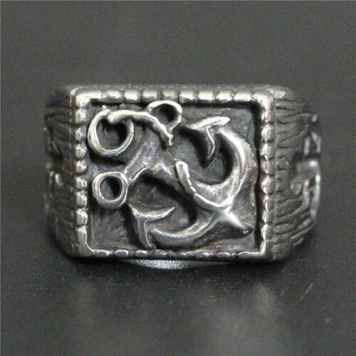 Support Drop Ship Doctor Anchor Hollow Out Ring 100% 316L Stainless Steel Jewelry Men Boys Cool Anchor Ring